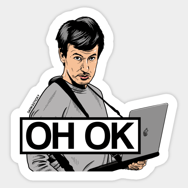 NATHAN | OH OK | Nathan Fielder | The Rehearsal | Nathan For You Sticker by Dark & Sticky